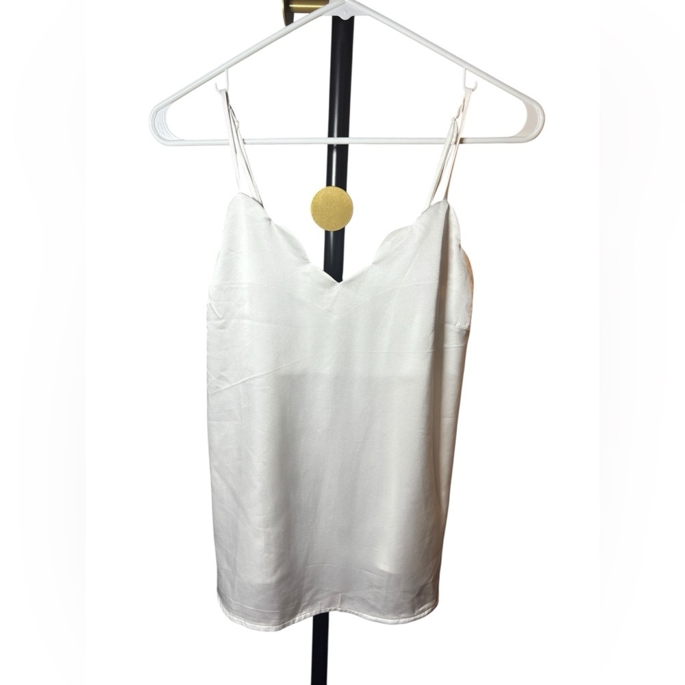 Monteau Ivory Satin Cami Top Size S
